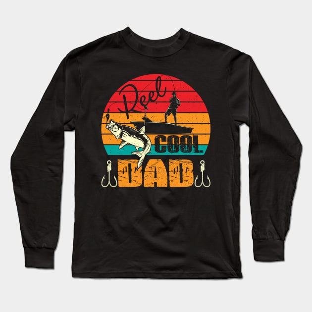 Reel Cool Dad Funny Fishing Gift For Dad Fisherman Daddy Father's Day Men's T-Shirt Long Sleeve T-Shirt by paynegabriel